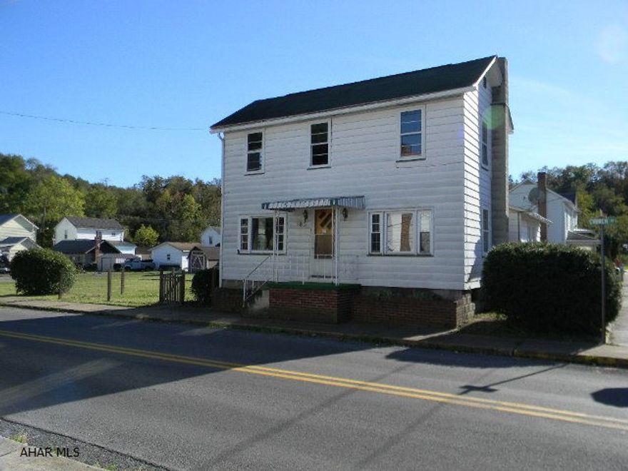 Partially up-dated 2-story 3 BR/ 1BA aluminum clad home on a large corner lot. Featuring large drywalled rooms, oil HW heat and full basement. Immediately available.
