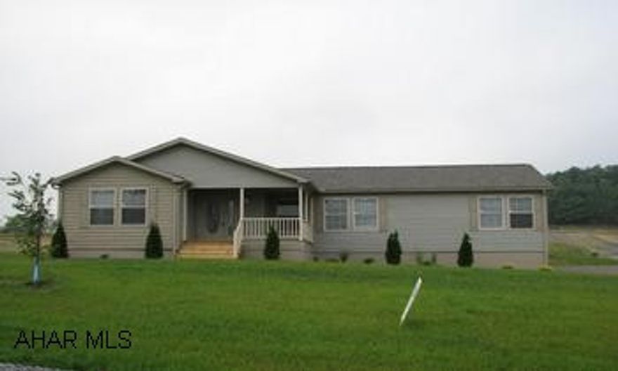 BRAND NEW 3 BEDROOM RANCH, 2 FULL BATHS, DECKS BACK AND FRONT, FULL BASEMENT, GREAT SETTING. STAGED TO SELL. COVENANTS AND RESTRICTIONS APPLY. MODEL HOME , FULL BASEMENT/LARGE CLOSETS, UNDERGROUND UTILITIES-1 YR FULL FACTORY WARRANTY. STAGED TO SELL.