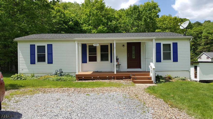 Convenient one-story living on 2 acres-partially wooded.  Beautiful country setting just 2 miles from Bedford Springs. Central air and newer roof.  New windows and doors.  Appliances included.   Low property taxes are a plus.