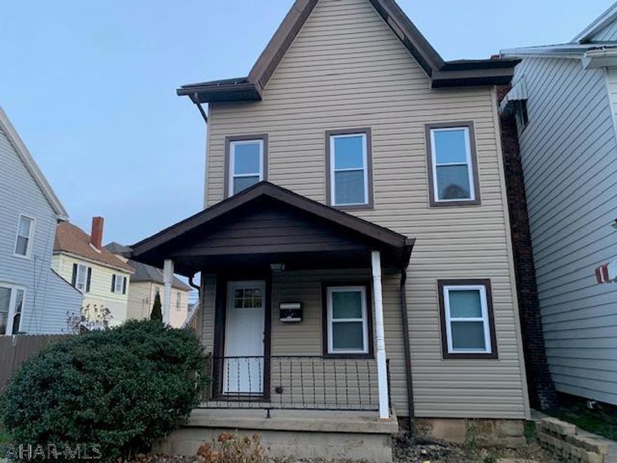 Great Investment property. Two units on Broad Ave. Interior needs to be completed because of fire. Owner had the electric, water and heat all checked and operating properly. New water line installed from house to curb. This could be easily converted back to single family home. The plumbing is not complete to the second floor kitchen. There are no water lines or drain lines to that kitchen.