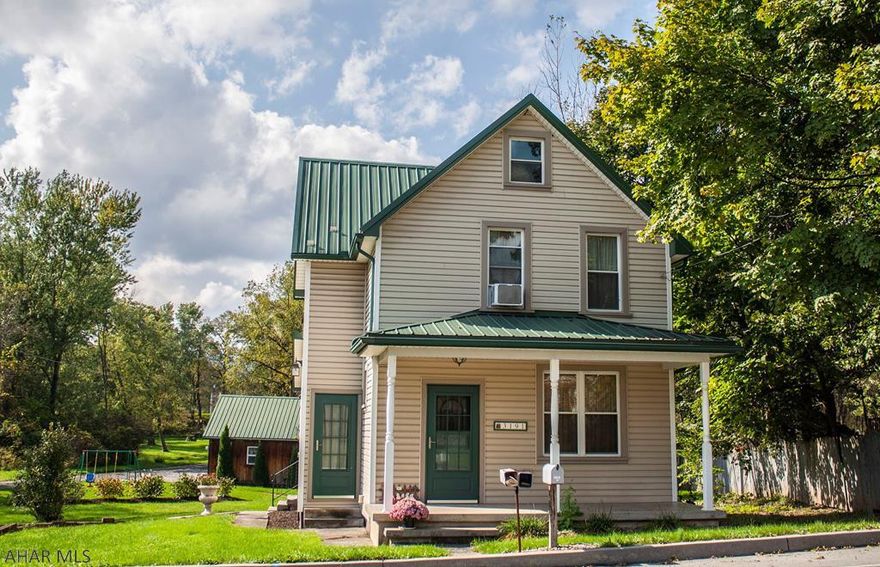 Fantastic 3BR/1BA home in Hollidaysburg Area School Dist is a must see! With many updates, all you need to do is move in. Kitchen offers tile back splash, granite counters, tile flooring, pantry and newer appliances. Dining area offers knotty pine ceiling & walls leading into the bonus room that could be an office, sitting room or even a formal dining room then relax to the cozy carpeted living room. The full bath has beautiful tile tub surround, tile floor and offers built-ins with a laundry shoot. (BONUS) Lets not forget the 3BRs with deep closets and plenty of storage. Come check out this home situated on .46 acres and exterior features: metal roof, 3-car garage, sm tool shed, shed, raised garden and plenty of room to stretch out and entertain. This home is not in a flood zone.