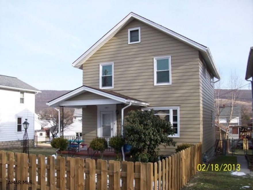 Nicely appointed 2 story home in Altoona convenient to everything.  Central air, ceramic tile, hardwood floors.  Walk-up attic with lots of storage and a finished family/play room in the basement.  Utility costs (heat, elec, water and sewer) average $215/month.  Large, level, fenced-in yard and 2 car detached garage with an extra two off-street parking spaces.