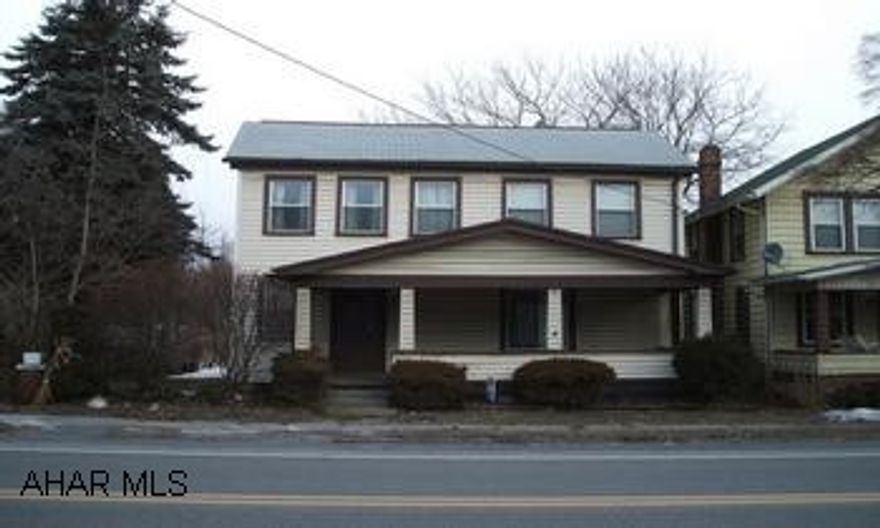 Detached garage is oil heat with 100 amp electric service. 4 Bedroom home in Duncansville Boro.  One bedroom is captive.  Very large rooms.  Updates- wiring, flooring, drywall, and isulation.  Kitchen has been updated.