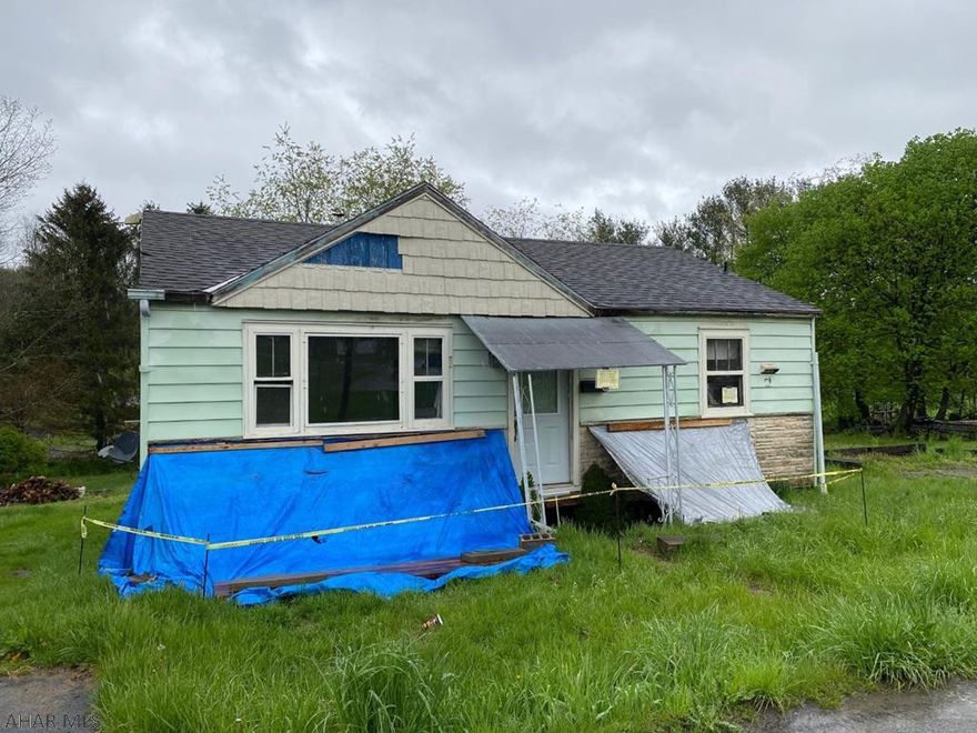 Front foundation wall is collapsed, structure is condemned, the foundation could be repaired or the structure could be removed and the lot could be a building lot, lots of potential, house was occupied in 2021