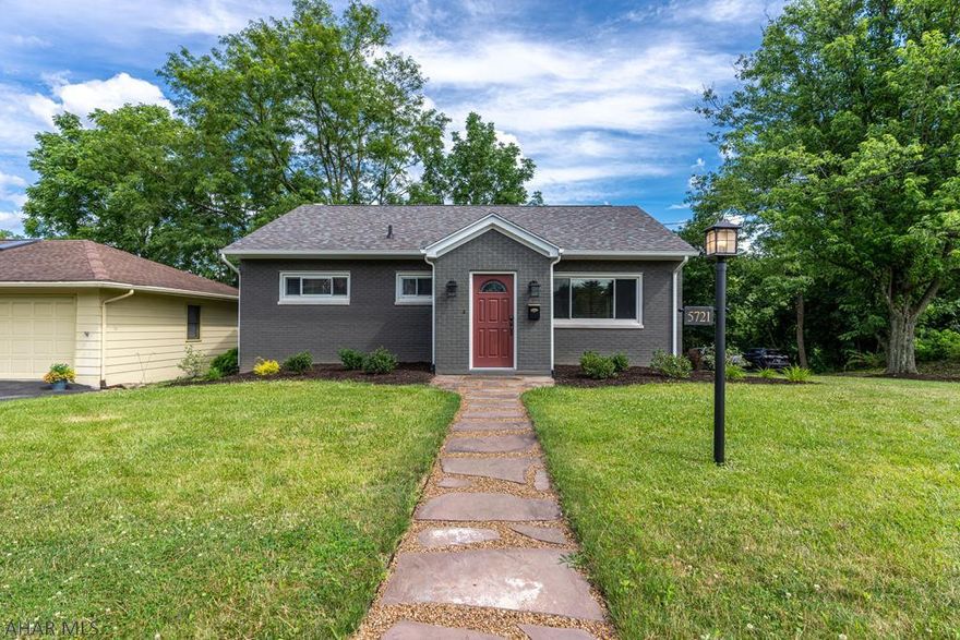 Don't miss this completely renovated 1 story brick & vinyl home located on a corner lot. Entering this home you will see the amazing renovations, all new flooring, drywall, recessed lights, & blinds. The maple kitchen with granite counters, tile backsplash, & breakfast bar are just the start. The stainless appliances stay with this home. Off the kitchen lies a bonus room that could be a formal dining room, office, or TV room with patio doors leading to a rear deck. This home has 2 bedrooms on the main floor. One has a new 3/4 bath with tile shower. The main full bath is all updated. The 2nd floor bedroom has all new drywall & carpet. Lots of off-street parking, 1 car integral garage. Basement has potential for additional living space. Central AC, new roof & exterior paint, landscaping.