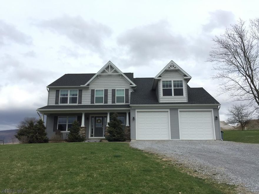 Absolutely stunning home on a full acre in New Enterprise.  Easy country living in this move-in ready home!  Open-concept living areas give great sight lines and offer excellent space for entertaining.  Kitchen offers multiple eating areas, a large pantry, and access to the back deck.  Mudroom off of the garage.  Second floor laundry so you can skip the stairs.  Master bedroom has en suite, large walk in closet, and sitting area.  Basement has poured walls, a radon mitigation system, and is ready for your finishing touches.