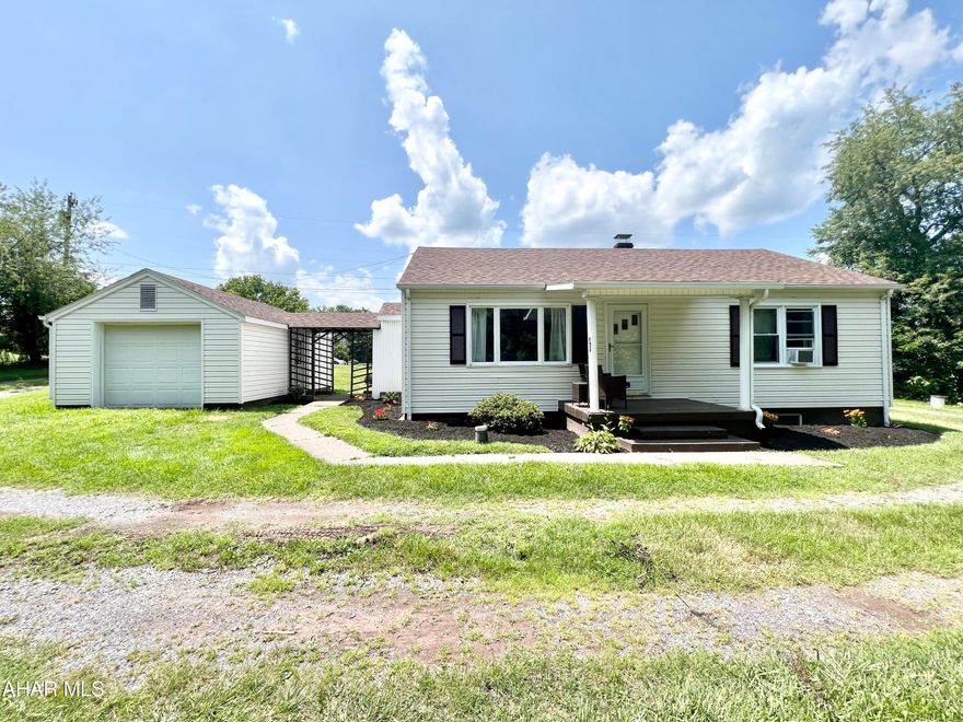 Well maintained 2 Bedroom, 1 Bath ranch home resting on 2.28+/- acres located in the Everett Area School District. Main floor of the home offers a living room, kitchen, 2 bedrooms, and 1 bath. Outside you will find an attached garage, covered porch, and private yard. This home is move in ready and would make a nice home for someone looking to downsize or a first time home buyer.