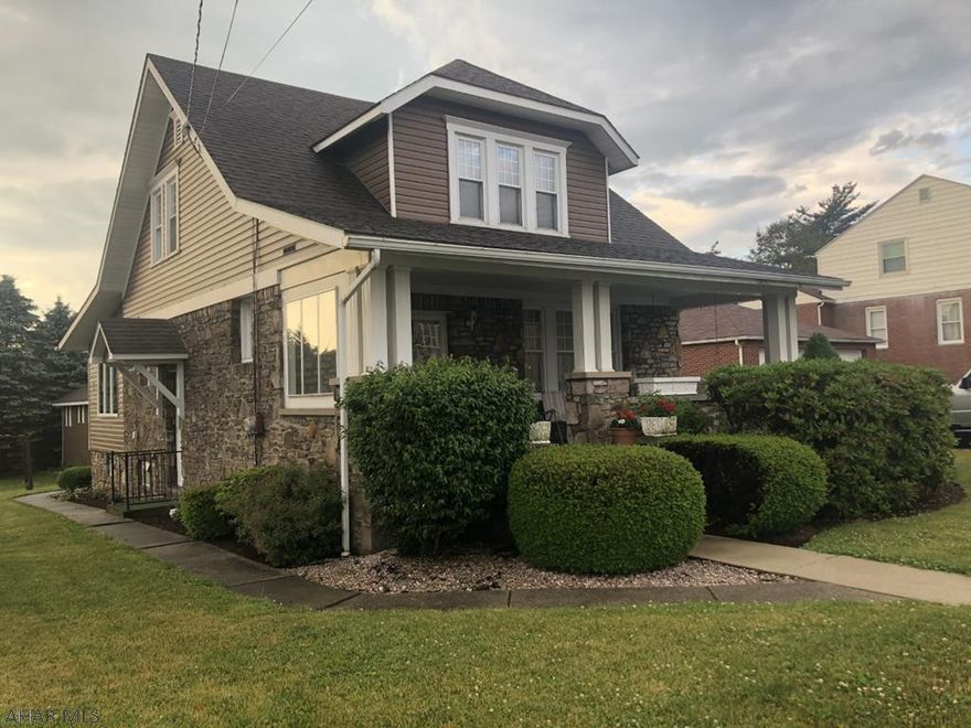 Stone & vinyl sided Cape Cod plastered home on a well maintained manicured level lot.  FR with wood/hard coal wood burner comfortably heats the main floor.  Newer central air on main level as well. Kitchen, Formal LR , DR, and full bath complete the first floor.  Gas/hot water heat.  2 Bedrooms on second floor-one bedroom has a large walk-in closet.  Second full bath.  Could convert Family room to 3rd bedroom or another bedroom in basement area.  Large 3 Car detached  garage w/huge loft area above it.  Open front porch with flower boxes to enjoy your summer days.  Appliances negotiable.  Immaculate condition!  This one won't last long.