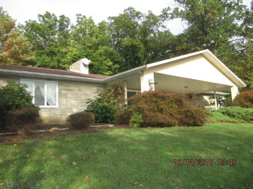 Georgeous Ranch on approx. 3 acres, New carpet and paint throughout. Large rooms, new kitchen with granite countertops, attached 2 car garage and a large shed in the rear of the property.  The owner previously had horses in the shed in the rear.  Beautiful patio off the kitchen for a great barbeque. Large Covered front porch.  Pond with fish adds a nice touch to the front porch.  Oil Hot Water heat and Electric heat pump for heat and air conditioning