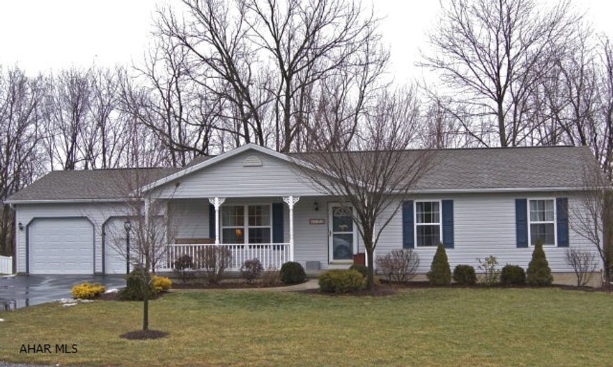 Comfortable ranch home larger than it looks. 3 big BR's on first floor and 2 full baths. Basement is finished adding so much space with a family room, play room/office and another bedroom. Outside a 2 car garage, front porch, patio (pavers) and a landscaped lot finish the package. Great family neighborhood between Altoona & St. College.