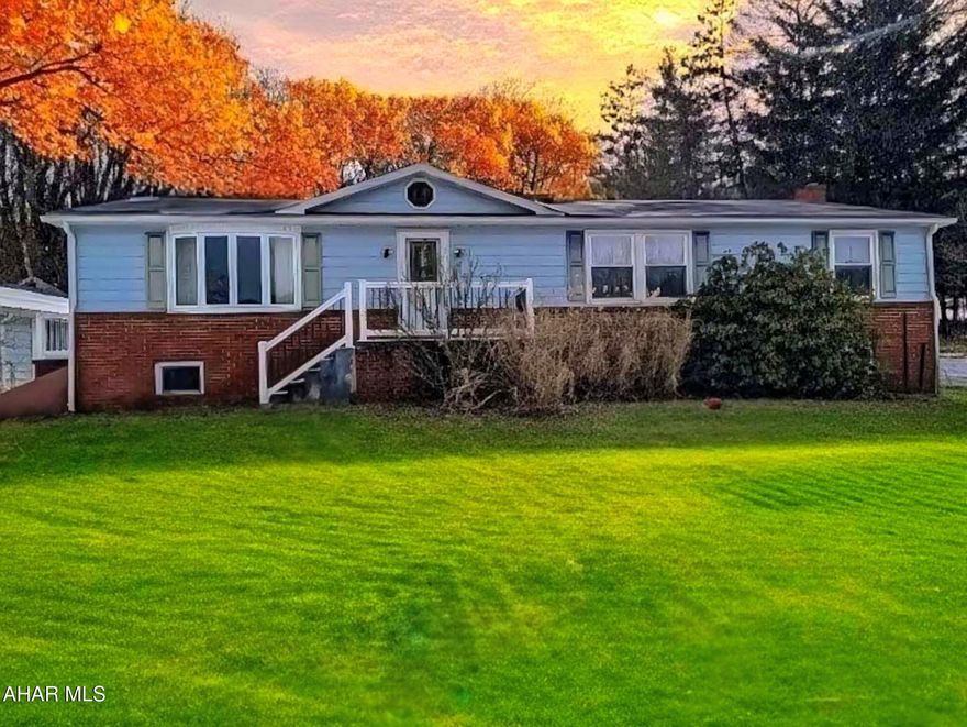 Welcome to this charming ranch-style home offering easy, one-level living. This well maintained home features 3 bedrooms and 1.5 bathrooms, along with a spacious eat-in kitchen complete with granite countertops. The first floor laundry room adds convenience and could also be easily converted into a home office or flex space. This home offers three heating options-oil, baseboard, and coal furnace along with central air to keep comfortable all year round. Outside, , enjoy a nicely fenced in backyard, perfect for relaxing and entertaining, and a two car garage for added storage and parking.