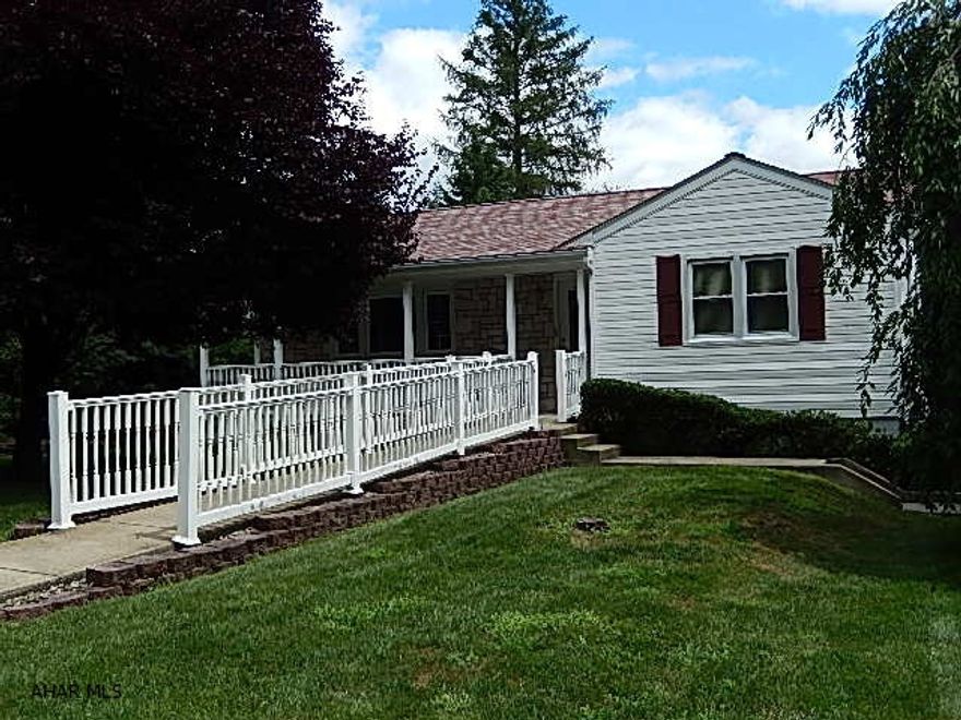 Tyrone ranch offers 3BR and is handicap accessible. Large lot with 2 car garage and shed.