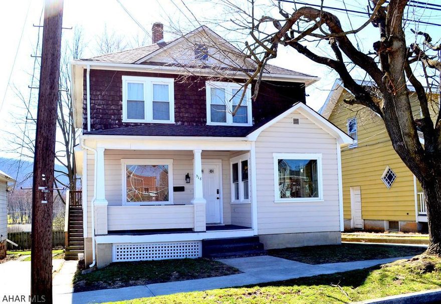 Large 2 story in Bedford Borough conveniently located 2 blocks from downtown! Currently used as a two unit.  First floor is 3 bed/2 bath with hardwood floors throughout.  Second floor is 2 bed/1 bath currently occupied.  All mechanicals have been updated.  Owner has replaced windows, roof, furnace, electric services, and sewer line. Shaded yard and detached garage. Great investment as an owner occupied with tenant on second floor!
