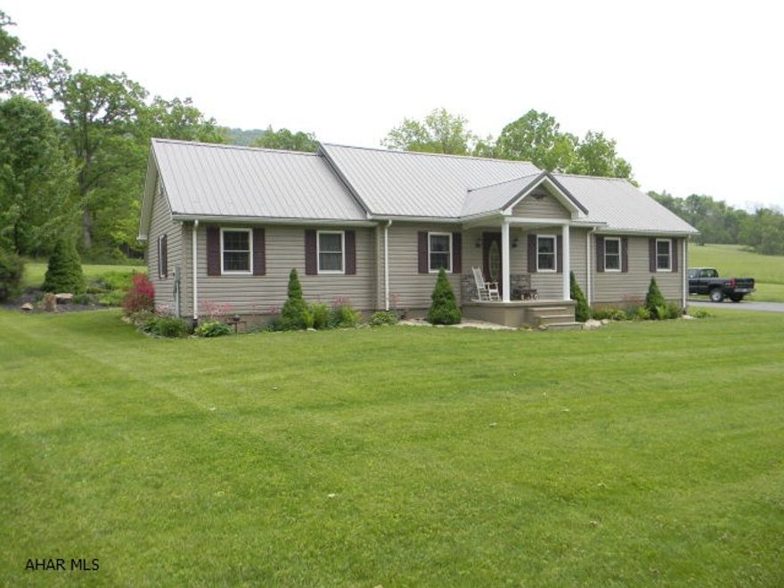 Immaculate home in a beautiful country setting! One mile from State Forest Lands, minutes to Lake Gordon & Koon, convenient to Maryland and major roads. Updated metal roof, vinyl siding, thermo pane windows & thermo doors. 4 Bed, 2 bath, LR, Kit, Fr, DR, First floor laundry. Oil HW heat, wood heat, front porch & paver patio. Heated two-car garage, macadam driveway, shed & large yard.