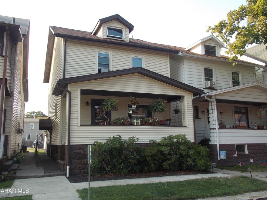 Hurry and schedule a showing at this spotless well taken care of home in the Mansion Park area of Altoona. Enjoy the spring, summer and fall evenings swinging on the inviting front porch. Before going inside notice the home has a maintenance free exterior with newer vinyl siding, new windows and new doors. 
The first floor has carpeting in the LR and DR and laminate tile in the updated kitchen. You will love all of the storage, and the bar in the kitchen as well as the beautiful oak cabinets and the lovely stainless appliances which all stay!
The basement is partially finished with a FR and 1/2 bath.  This a great place for the kids and their friends  to hang out.  The laundry is down here and the W and D also stay. There is a wood burning fireplace down here but it has not been used in about 20 years.
Upstairs you will find 3 bedrooms and the full bath but the attic is finished and adds lots of extra space  for the 4th bedroom, or a play room.  There is also lots of storage up there. The carpet is brand new and the windows up here are new as well. There is no heat but during very cold nights the seller used an electric heater and opened the door on the second floor.
The roof was new in 2008 on the house, porches and garage. The furnace and central air are 10 years old.
This is the perfect family home in a great location so schedule a showing today!