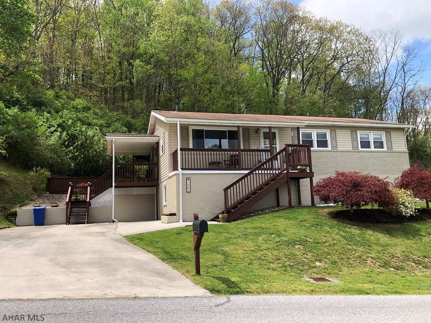 Raised ranch in desirable Greenwood section of Altoona. Bright kitchen with new stainless steel appliances. Dining room with sliding doors opening to new deck and fenced in yard, perfect for kids or a family pet. Spacious living room with neutral carpet and pellet stove to stay warm in the cold winter nights. All bedrooms are on main level, with master having a half bath attached. Basement offers a walk-out to driveway, laundry room, family room and bonus room. Heat pump HVAC and new windows. Home is maintained very well!