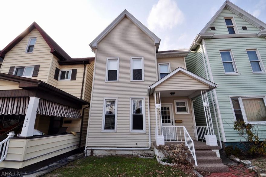 Wow! This awesome 2 1/2 story Altoona beauty doesn't need a thing! Just move right in! The exterior is flawless ... vinyl siding, aluminum soffit and trim, replacement windows, inviting front porch and relaxing rear covered deck. Inside is just as nice, with all new carpet and vinyl floors, bright eat in kitchen, formal dining room and huge living room! Upstairs you'll find 2 large bedrooms, a completely refinished full bath and office on the second floor, and a cozy attic bedroom with walk in closet! Full and spotless unfinished basement with lots of lighting, work area, natural gas fired hot water boiler and hot water heater, bilco door walks up and out into the rear fenced yard. This house doesn't need a thing ... only you. See it today and make it yours before someone else does.