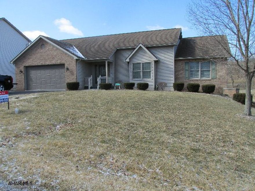 Move Right In!! Immaculate ranch, large rooms, attached enclosed porch w/gas heater, exit to ground level via steps w/vinyl railings. Great master suite w/tray ceiling. Master bath w/whirlpool tub and separate shower. Double sink vanity. Neutral carpeting throughout, 6 panel masonite doors w/oak trim. Finished lower level,(2-zone) zoned gas forced air heat and new central air, central vacuum, 200 amp breaker panel. Maintenance free exterior, thermopane windows, automatic garage door opener. 30 year shingle roof.
