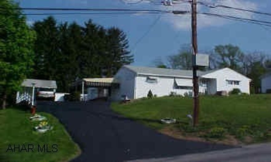 Rt.36S to Roaring Spring, R @ McDonalds,Lat 5pts,over tracks Right on Rt. 867, on Left. 1-Car Garage + Car Port New Furnace 1991. Lots of Closet Space. Taylor Twp.- #J-653 Rt.36S to Roaring Spring, R @ McDonalds,Lat 5pts,over tracks Right on Rt. 867, on Left. 1-Car Garage + Car Port New Furnace 1991. Lots of Closet Space. Taylor Twp.- #J-653