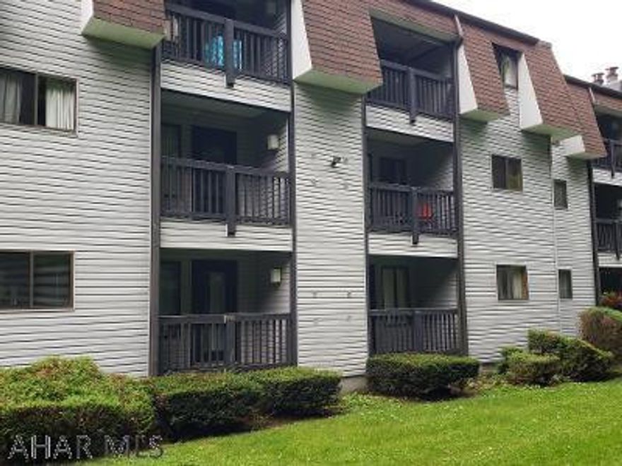 1st-floor fully furnished 2-Bedroom 2-Bath condo located across from hot tub.  Nice view of woods from back balcony.  Enjoy the amenities of this 4 season resort.  $256.00 monthly association fee includes outside maintenance, tennis, hot tub, outdoor pool & trash removal. (Skiing & golf for a fee). J-548