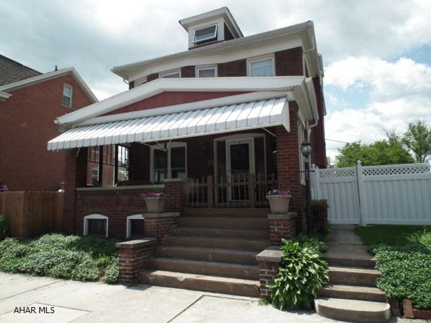 All brick home with nice yard, one car garage plus 3 additional off street parking.  Yard is fenced in and has 12x8 deck off family room.  Cute eating area surrounded by natural light.  Living room is spacious off spacious dining room.  Second floor has 3 bedrooms with a bonus room used as a dressing room by current owner.  Bathroom has been completely updated with a ceramic tile shower.  Walk up attic for additional storage.  See pictures