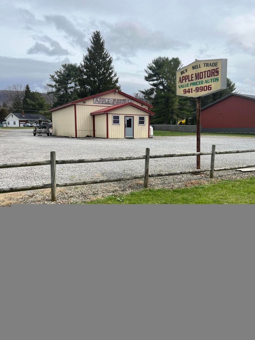 Great business Location on Heavily travelled East Pleasant Valley Blvd. Take I99 Pinecroft Exit. Includes front and rear access.  1/2 Acre Lot.  Blvd frontage is 174 feet. Includes a 30 X 40 Garage and Office Building. Originally Apple Motors. Building has Propane heat & 220 Electric. No water (need to dig well). No sewer at present.
This property has recently been subdivided and the taxes and new Tax ID # will be created at the time of Sale. Subdivision Survey attached.
Does not include the house but there is a right-of-way past the house to Bellmeade DR