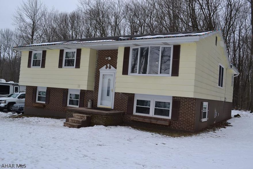 Looking for Privacy and a modernly updated home with wooded lot and a garden area? This is it! Long private drive and plenty of space for RV parking. Open concept and lots of storage area with 2 family rooms(One could be a guest area) and a modern beautiful full bath and kitchen! This home has CABLE and an amazing view of Blue Knob! Don't wait! These homes with this much updating don't come around too often! Blue Knob minutes away! Call listing agent today for your showing.