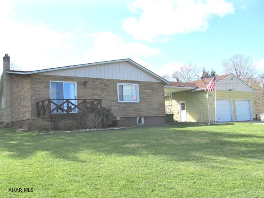 Jackson Twp- 3BR ranch home w/ 2 car garage on over 1/2 acre lot. Oil Forced air heat. Side porch, newer roof. Appliances included.