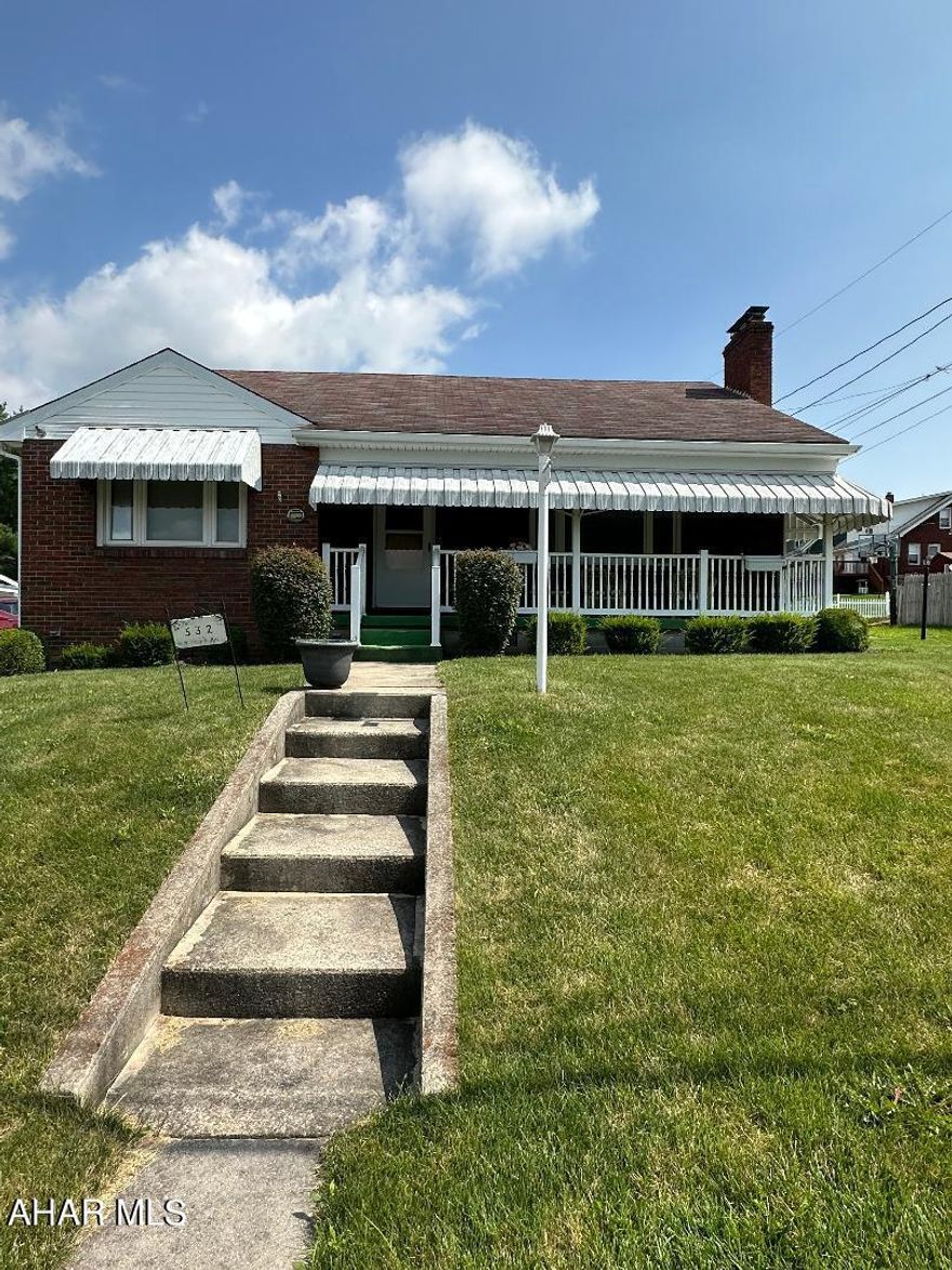 Charming, well maintained one story in a quiet Altoona neighborhood. Two bedrooms and two full baths. Large basement with plenty of storage. Cozy front porch to sit and enjoy quiet evenings. One car detached garage with additional off street parking. Fenced back yard with a screened in  pavilion. Gas hot water heat. Central air.