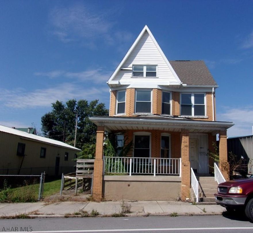 A good interior cleaning with some elbow grease & fresh interior paint make this an attractive investment property with all separate utilities!  Large 2 unit property on a double lot.  1st floor is handicapped accessible - outside ramp will need repaired. 2nd floor apartment includes finished 3rd floor with 2 bedrooms.  Fenced in yard with off street parking.  Property has been completely rehabbed by the Altoona Housing Authority within the last 25 years to include furnace, roof, windows, plumbing, and wiring. Property is being sold As Is and appliances are being sold as is, where is.   PLEASE USE EXTREME CAUTION ON SIDE RAMP/PORCH TO ACCESS 2ND FLOOR APARTMENT - section of the porch needs repaired and has a substantial drop.  Buyer will be responsible for paying full 2% transfer tax.