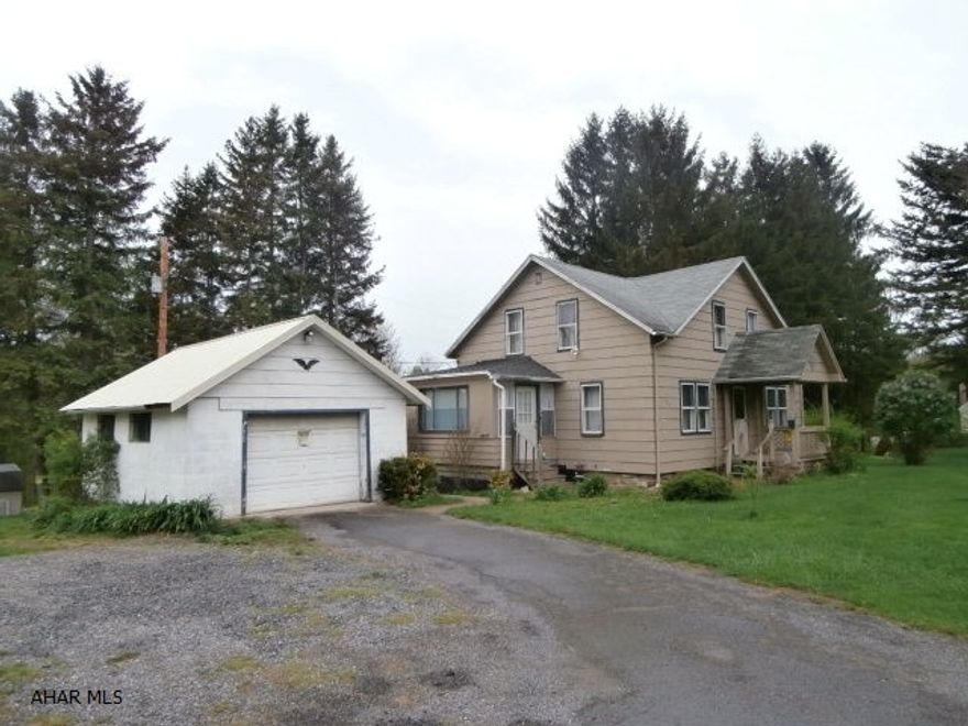 Nice rural setting in Clearfield County. Home has been partially remodeled. Enclosed side porch. Newer pole garage 24x40 with concrete floor. One car block detached garage. Woodburner in basement. Nice mostly wooded 3.7 acre site. Curwensville school district.