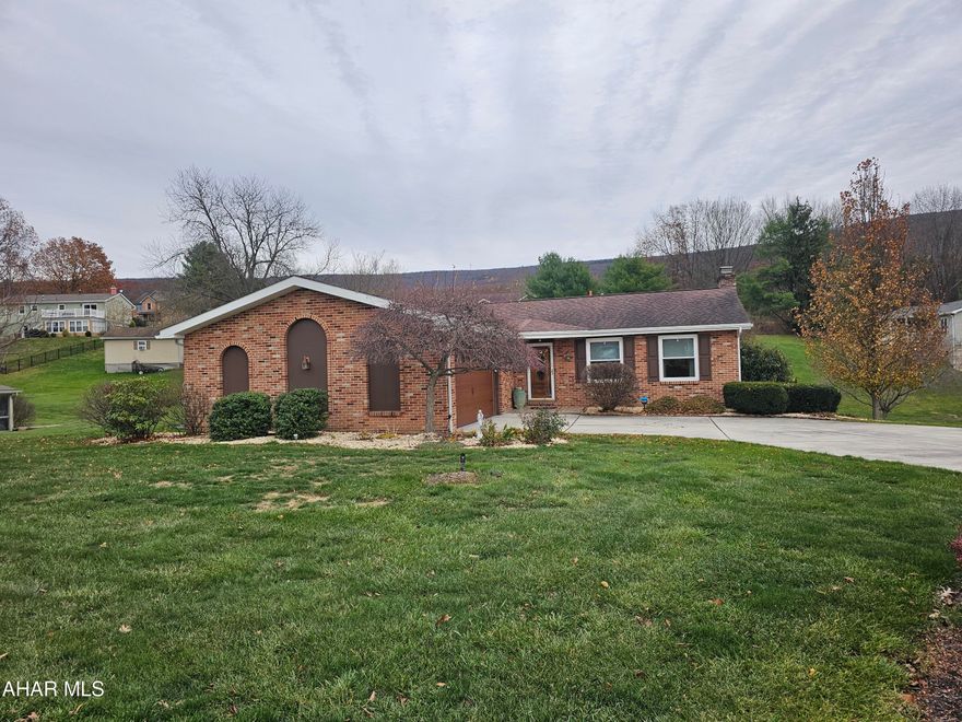 This beautiful brick rancher in the Bellmeade are of Altoona is the perfect place to call home. The master suite and walk in closet is a  dream! !This property has so many up grades, it has a newer roof with 40 year shingles, newer boiler & ac system. New bath with a walk in shower, the kitchen has just had some new cabinets added .This home has 4 bedrooms, 2.5 baths.  A big finished basement for all of your entertaining, and a sun room. This property sits on .46 acres so plenty of room outside for a growing family, Easy access to I99, only 30 minutes to State College!!!! Call me today for a tour!!!