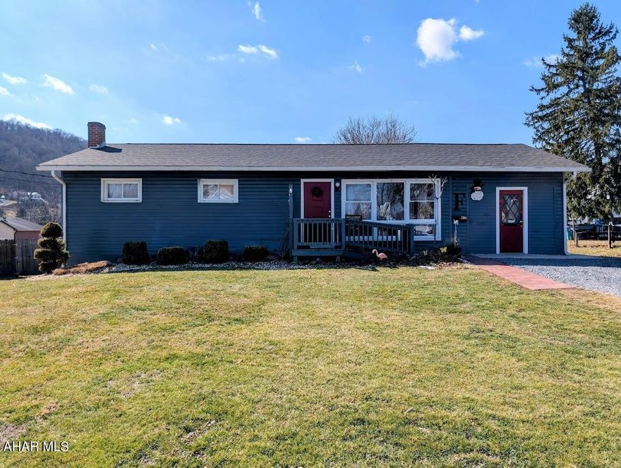 If you are looking for one story living, here's a well maintained and updated ranch home within walking distance to downtown Bedford. You'll enjoy cooking in this gorgeous kitchen with adjoining dining area and spacious walk-in pantry with convenient first floor laundry. The spacious primary bedroom was originally two rooms and could be restored back if needed. The updated first floor bath features a lovely vanity and beautifully tiled walk-in shower. The lower level offers a rec room with woodstove, large bedroom or bonus room, another gorgeous tiled 3/4 bath, storage/utility room and workshop leading to the outdoors. The fenced back yard makes you feel like you're living in the country with the vegetable & herb gardens, apple tree, blackberries, grapes and shed with adorable chicken coop. The rear covered patio is built for entertaining or relaxing and includes an outside wood oven to make the best pizzas for your guests. An additional workshop, handicap access, propane generator, central air are just a few other items that make this a terrific home. Zoned R-2 allowing for more options of use - check the Bedford borough website for details. Call to schedule your tour.