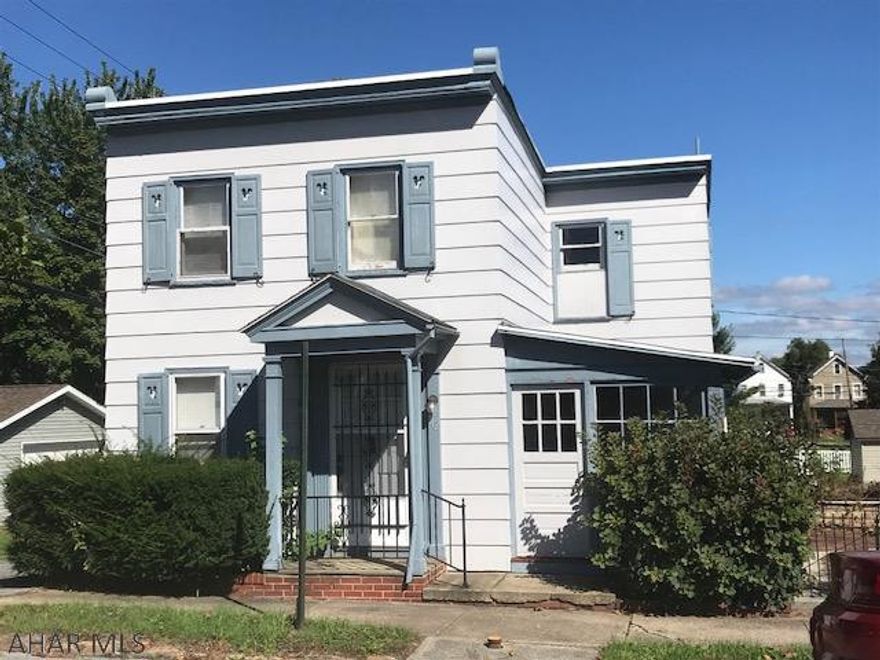 This darling borough home is in nice condition & just waiting for a new owner.  Beautifully refinished hardwood floors & nice size rooms.  1st floor 1/2 bath & enclosed porch off the kitchen.  Private courtyard has low maintenance, Oversized garage with opener. New hot water furnace