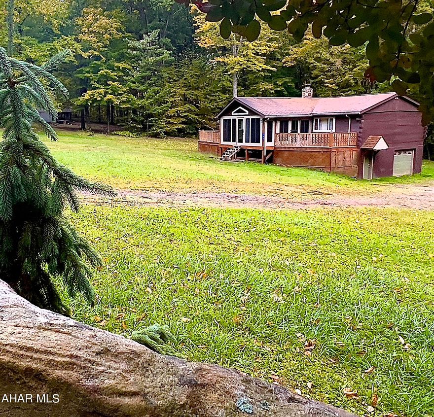 Great location with private access and many possibilities.  Seller is downsizing after 27 years of this being their personal residence.  This log cabin home and 2.23 acres sits just 2 miles from Blue Knob ski resort.  Home has been updated throughout and needs some final touches.  Features include three bedrooms, two baths, two (2) Hot Air Pellet Furnaces (Harman PF100 Hot Air Pellet (main) Furnace, Max BTU:112000), auto/thermostat knob), 200 amp breakers, and a built in Winchester gun safe.  Additionally, home has 1152 sq./ft. of DRIVE-IN garage/basement for all your hobbies and TOY needs!   Property also features a private lane with 200 feet frontage along side Monument Road. Links (Trails, Recreation, hunting, snowmobiling, hiking, Cross-country Skiing)

Blue Knob State Park
https://www.dcnr.pa.gov/StateParks/FindAPark/BlueKnobStatePark/Pages/default.aspx

PA Game Commission
https://www.pgc.pa.gov/Pages/default.aspx

Lost Turkey Trail (access via Monument Rd.)
https://trails.dcnr.pa.gov/maptrails/index.html?trailid=240

Hunting in PA map
https://maps.dcnr.pa.gov/bof/huntmap/index.html

Maps of Blue Knob State Park
https://www.dcnr.pa.gov/StateParks/FindAPark/BlueKnobStatePark/Pages/Maps.aspx

PA Recreational Guide & map for Blue Knob State Park
http://elibrary.dcnr.pa.gov/GetDocument?docId=1737762&DocName=BLUE_ParkGuide.pdf