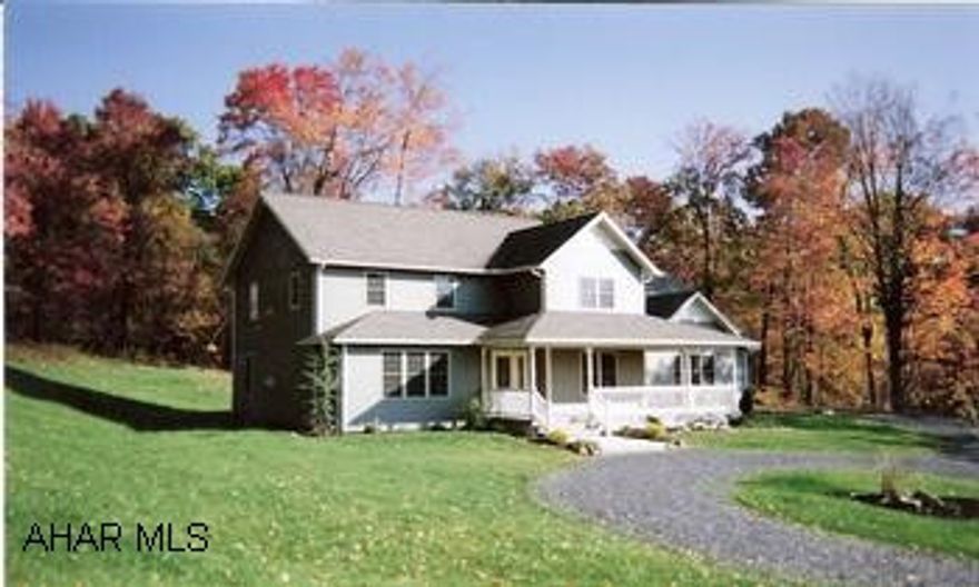 New Construction, Contemporary upper-tier home. New Construction Contemporary upper-tier home located in great neighborhood with woodland views. 4BR/2full 1 half BA. Fantastic master suite has corner jacuzzi, shower, double sinks, 2 closets, fireplace, make up vanity. Custom cherry cabinets, formal Dr, LR, FR with fireplace, main level laundry room. Many upscale features; ceramic tile, hardwood, carpet, ceiling fans, zoned heat, patio. Close to Chestnut Ridge Schools. Additional oil hot water radiant floor heat. Only 4 miles from I-99. Deed covenants apply.