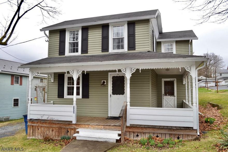 A wonderfully renovated farmhouse located just outside of Everett PA.   Updated kitchen with stainless appliances, separate dining and living rooms, and first floor laundry.  3 full bedrooms and 1.5 baths, updated siding, windows, furnace, HW heater and 200 amp electric service.  Outside enjoy the wrap around porch on the front and a lovely partially fenced yard and storage building in the back.   Unbelievably low taxes, this one won't last through the weekend!  Call today to come take a look!
