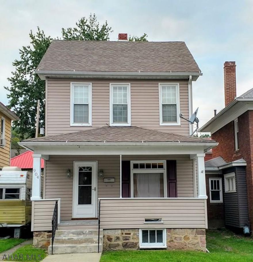 Move in ready home in the city. This property is newly painted and has newer laminate flooring throughout. Walk in through the front door and  into a comfortable living room with staircase leading upstairs to the bedroom area. The kitchen has updated appliances, an island and eat in dining. From here, walk out onto the back deck where you can grill lunch or dinner outside and relax in the fenced in backyard. There are also two parking spaces out back. The second floor offers two bedrooms and a newly painted bathroom that is bright and airy. The third floor bedroom could also be used as a bonus room or additional storage space.