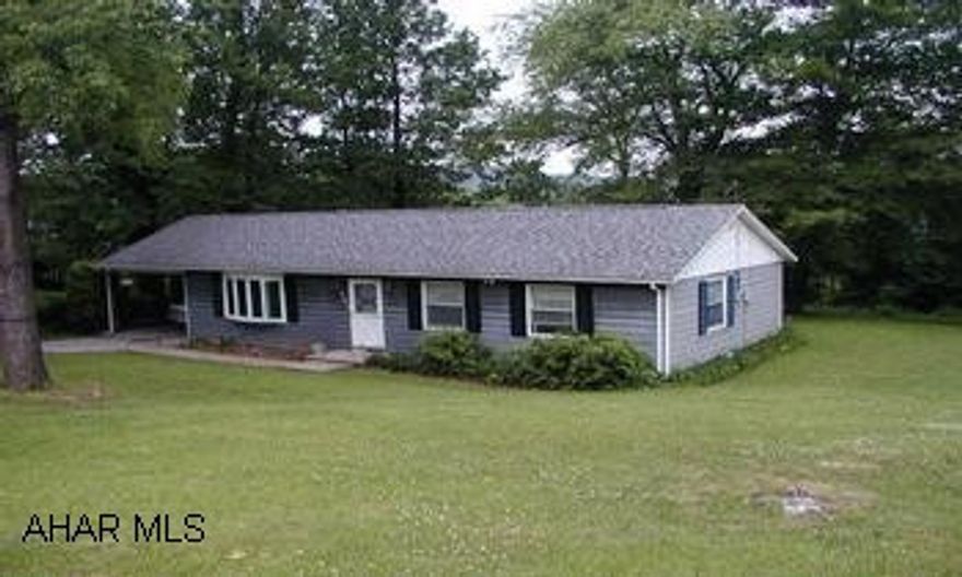 Updated 1 Story Home on large lot - patio in wooded back yard.  Cauld de sac, carport, quiet area, 2-3 bedrooms, 1st floor laundry. I-99 towards Ebensburg-past Walmart complex on 22 take Carrolltown exit-end of express way make left toward Carrolltown-look for R Maple Street-Right on Eldorado last house on right before cauld de sac.  Updated 1 Story Home on large lot - patio in wooded back yard.  Cauld de sac, carport, quiet area, 2-3 bedrooms, 1st floor laundry.