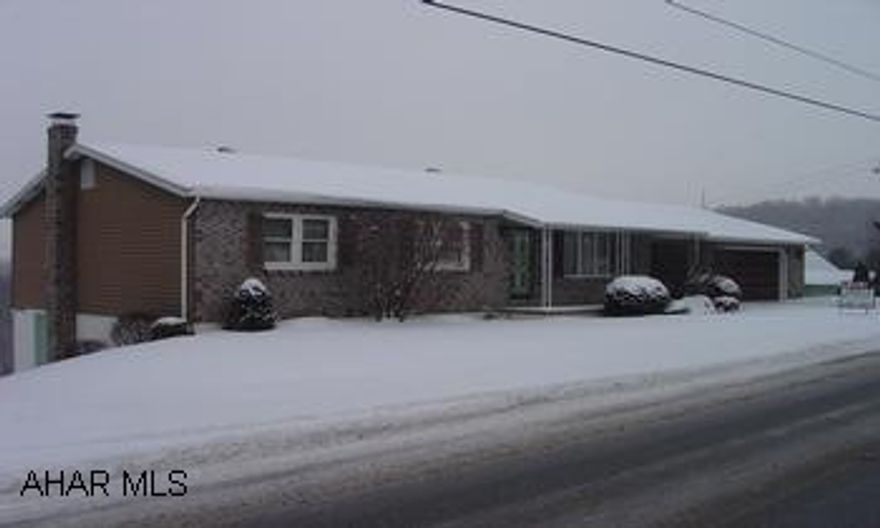 25 year old ranch style home, excellent condition. 2 car attached garage and breezeway. Fronts on Rte 53 in Ashville boro. Home has had many updates...new (roof 5 yrs, kitchen 6 yrs, windows 6 yrs, carpet 6 yrs,).Buyer assist $2,000.Garage 26x28 with storage room under.Basement finished. Buried, 1000 gallon fuel oil tank. Breezeway 8', concrete floor.