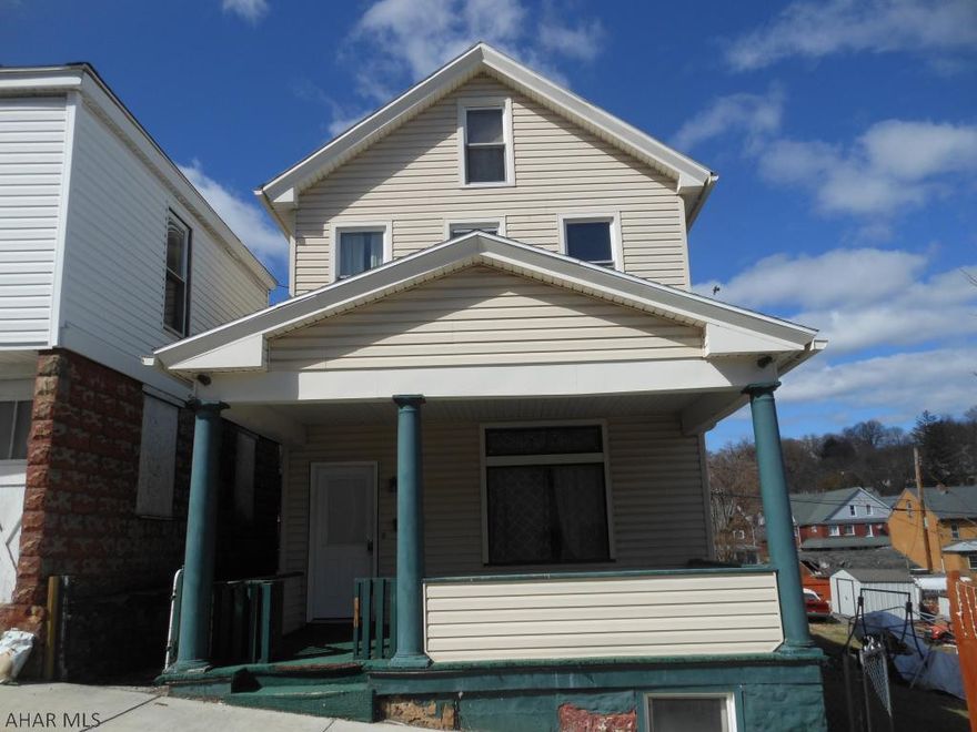 This is a two story home in Altoona. This home has a private fenced rear yard and nice front porch. The first floor features a living room, dining room, kitchen and an enclosed porch with access to the rear yard. The second floor has three bedrooms, an office/den and a full bath. The attic is for storage and has a walk up. With some custom touches, this house could be your home
