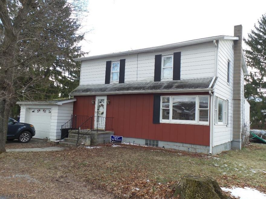 This 3 bedroom, 1 3/4 bath home in the Borough of Bellwood offers an abundance of space with the oversized living room, formal dining room and large kitchen.  Three lots are included which make almost 1/2 an acre!  One car attached garage all in a quiet location.