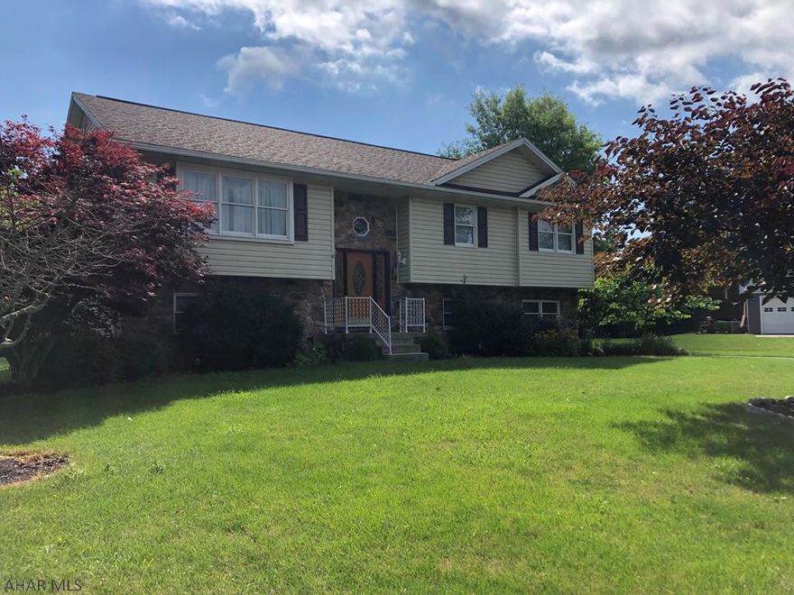 It's not too late to take advantage of a great deal on a home and enjoy the large in ground pool this summer.  This 3 bedroom, 2.5 bath home, located on a cul-de-sac, is situated on nearly a half acre level lot across from Memorial Park in Duncansville.  Well maintained with many new features such as new flooring, entry doors, sliding patio doors, etc.  Enjoy your meals in the eat in kitchen, the dining area or the back deck. Oversized 2 car garage for your added convenience.  Schedule your showing today