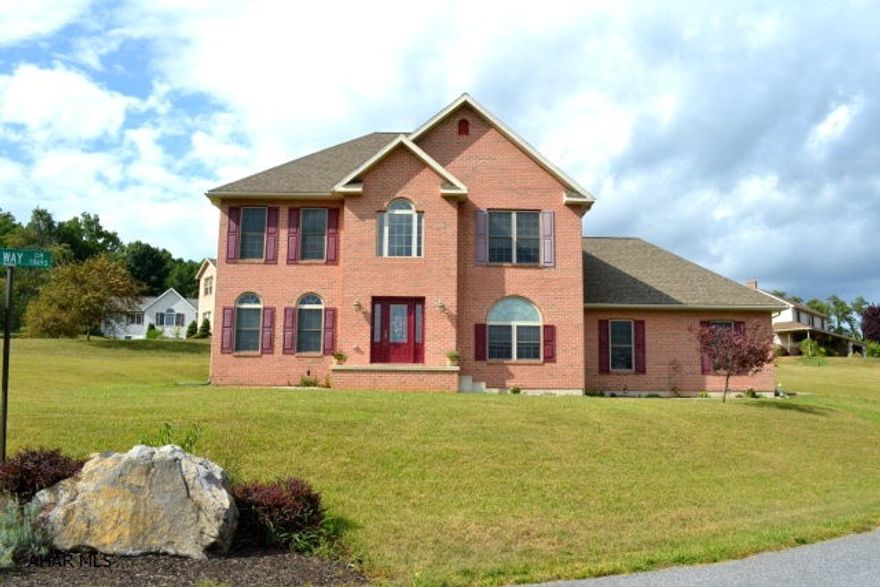 JUNIATA MILLS, brick two-story on corner lot with grand foyer, formal dining and living rooms. Three bed, two and one half bath, ceramic tile, Sunken living rooms, Oak cabinetry and trim, all stainless appliances included, eat-in kitchen. Spacious master suite with garden tub, private balcony and exceptional walk-in closet. House is wired for entire house home audio system, laundry shoot, central vacuum, and OHW radiant heat including the basement and garage. Two car attached garage, with extra high ceilings and concrete driveway.