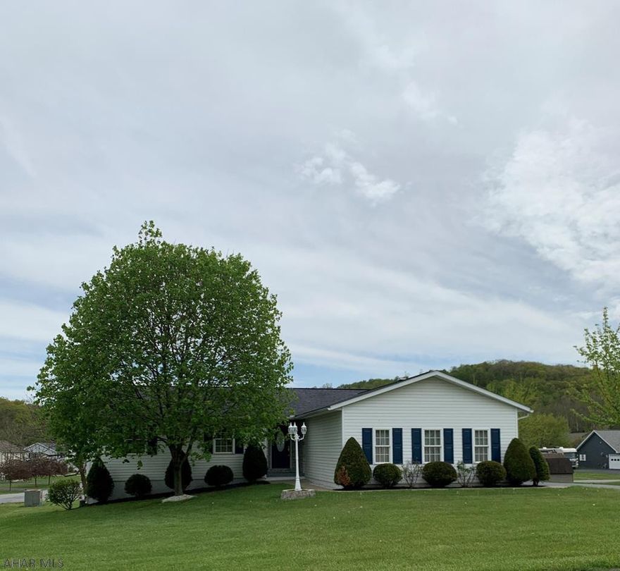 Absolutely immaculate!!! Move right in and enjoy this custom built one floor living ranch, offering a finished lower walk-out level! Great for generational living! Oak trim throughout, new carpeting, hardwood flooring, hickory cabinets, wbfp and built-in big screen TV in FamRm! Custom crown molding, recessed lighting, decorative ceilings. One 2-car garage, one 1-car garage plush workshop! Public utilities and a private well. Laundry on main floor. All in a desired development close to all amenities and I99!