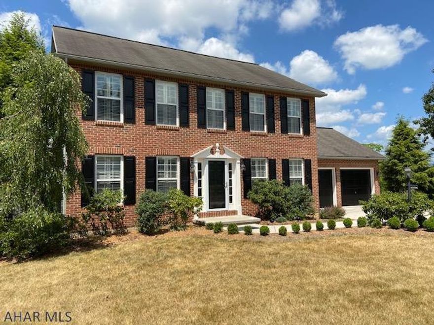 This beautiful traditional-style home is located in the coveted Fox Hollow Development and offers 4 bedrooms and 2.5 baths, hardwood floors and granite counter-tops.  Home features formal living and dining rooms and has a cozy gas fireplace in the inviting family room which connects to form an open flowing concept area with the kitchen and its informal eating area. This home with spacious rooms has plenty of storage and has convenient access to city, boro, and I-99. No basement laundry room here!  Second floor laundry room is accessible to all 4 bedrooms.  New carpeting in 2019.  Enjoy the fantastic sunset views from the large refurbished deck with awning.  Check out the 3D tour on this home.