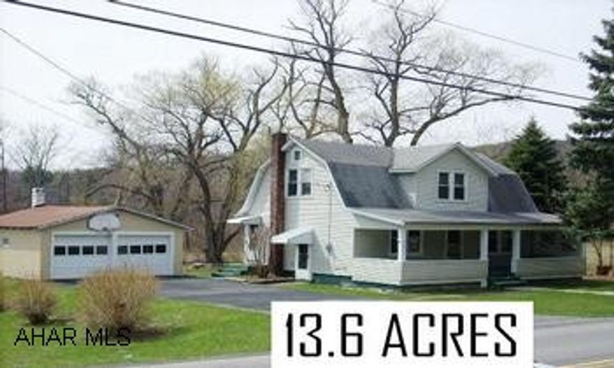 EXCEPTIONAL OPPORTUNITY--13.6 ACRES OF GROUND.  INCLUDES 2 STORY 3 BEDROOM HOME (NEEDS SOME RENOVATION) INCREDIBLE SETTING.  BELLWOOD SCHOOLS