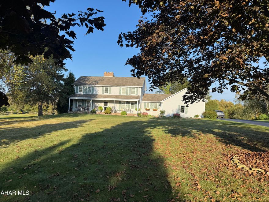 Stately two story home located in the Winterset area of Ebensburg featuring 3 or 4 bedrooms, 3.5 baths, large living room with beautiful hardwood floors, Cherry kitchen with appliances, 1st floor laundry, den with woodburner and finished basement.  This home has an attached two car attached garage and paved driveway. Large one acre lot. Beautiful country location and a well cared for home. Owner downsizing.