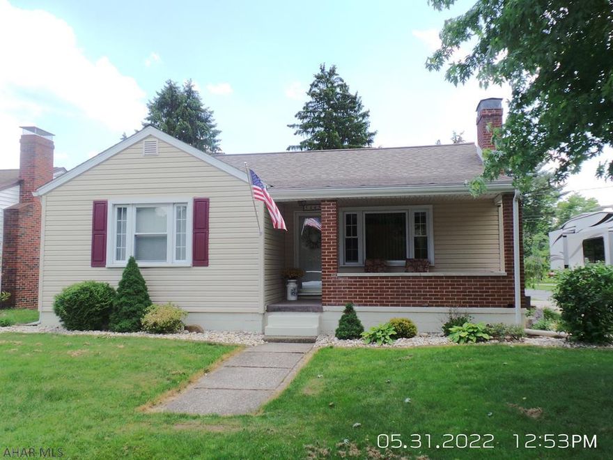 Well maintained 2 BR Ranch home with large eat in kitchen w/all appliances, Living Room w/ wood fireplace and bookcases included, nice composite deck w/ Sunsetter awning, 1 car garage, carport, shed, above ground pool. Plenty of off street parking. House roof replace July 2021.
