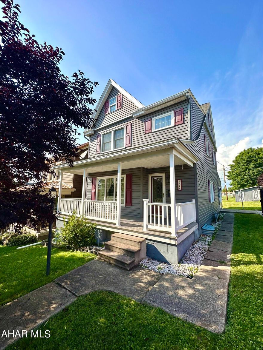 Check out this meticulously maintained 3 bedroom 1 bathroom 2 story home in a convenient but quiet neighborhood. This property features a large dining room area that is open to the living room with a huge window letting in tons of natural light. The 3 bedrooms are large enough for your family and the attic could be finished to be used as a 4th bedroom, office, giant playroom, or there is plenty of room for storage! The front porch is perfect for your morning coffee and relaxing in your rocking porch chair. One of the best features of the home is the sunroom which has entry from the kitchen or the dining room. It features a natural gas fireplace that keeps the room cozy in the winter months and two sliding glass doors to exit to the large attached deck with retractable awning. There's plenty of space for entertaining guests on the deck and in the large flat yard that includes a shed to store your lawnmower and all your outdoor equipment. Schedule your showing today!!